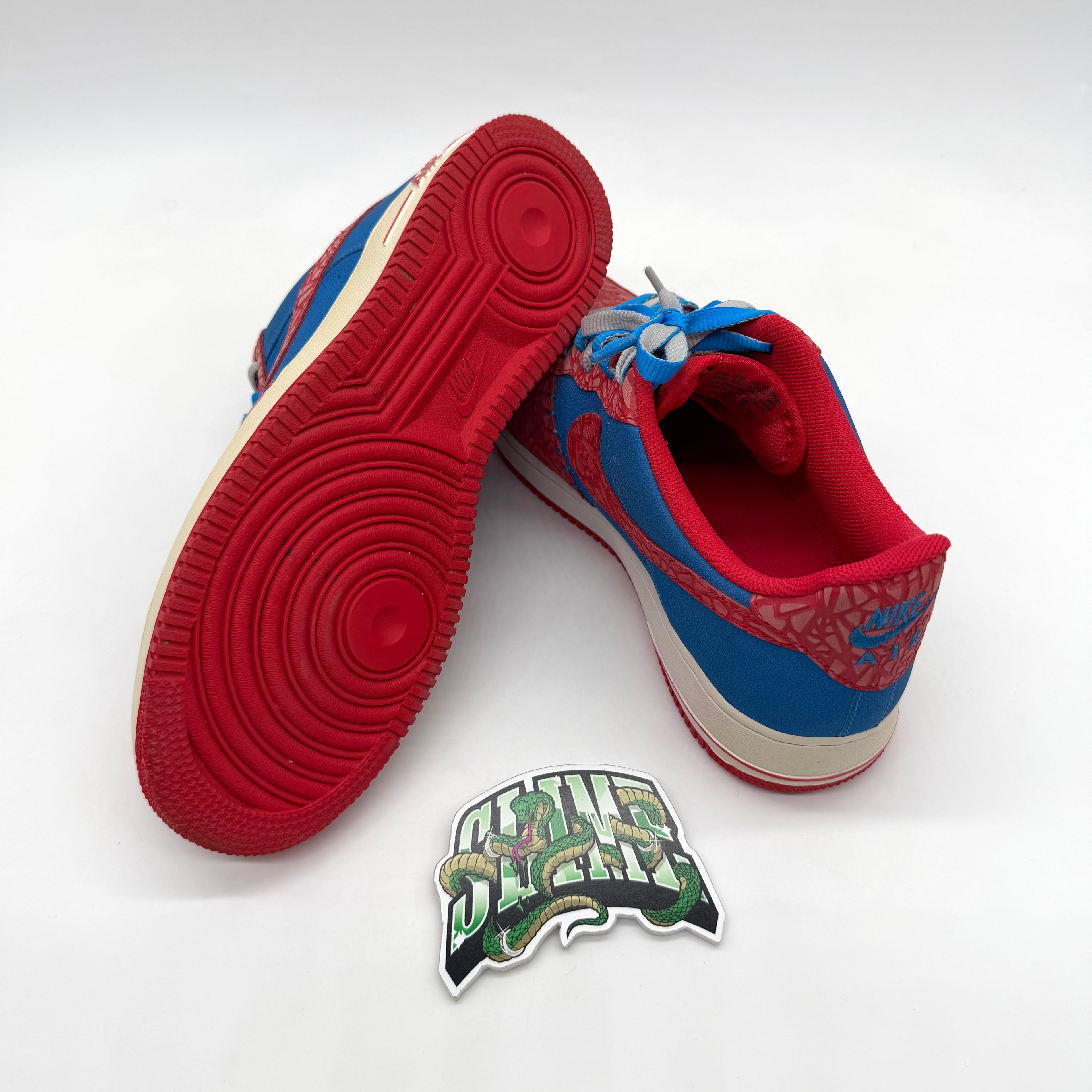 NIKE AIR FORCE 1 PHOTO BLUE HYPER RED 2013