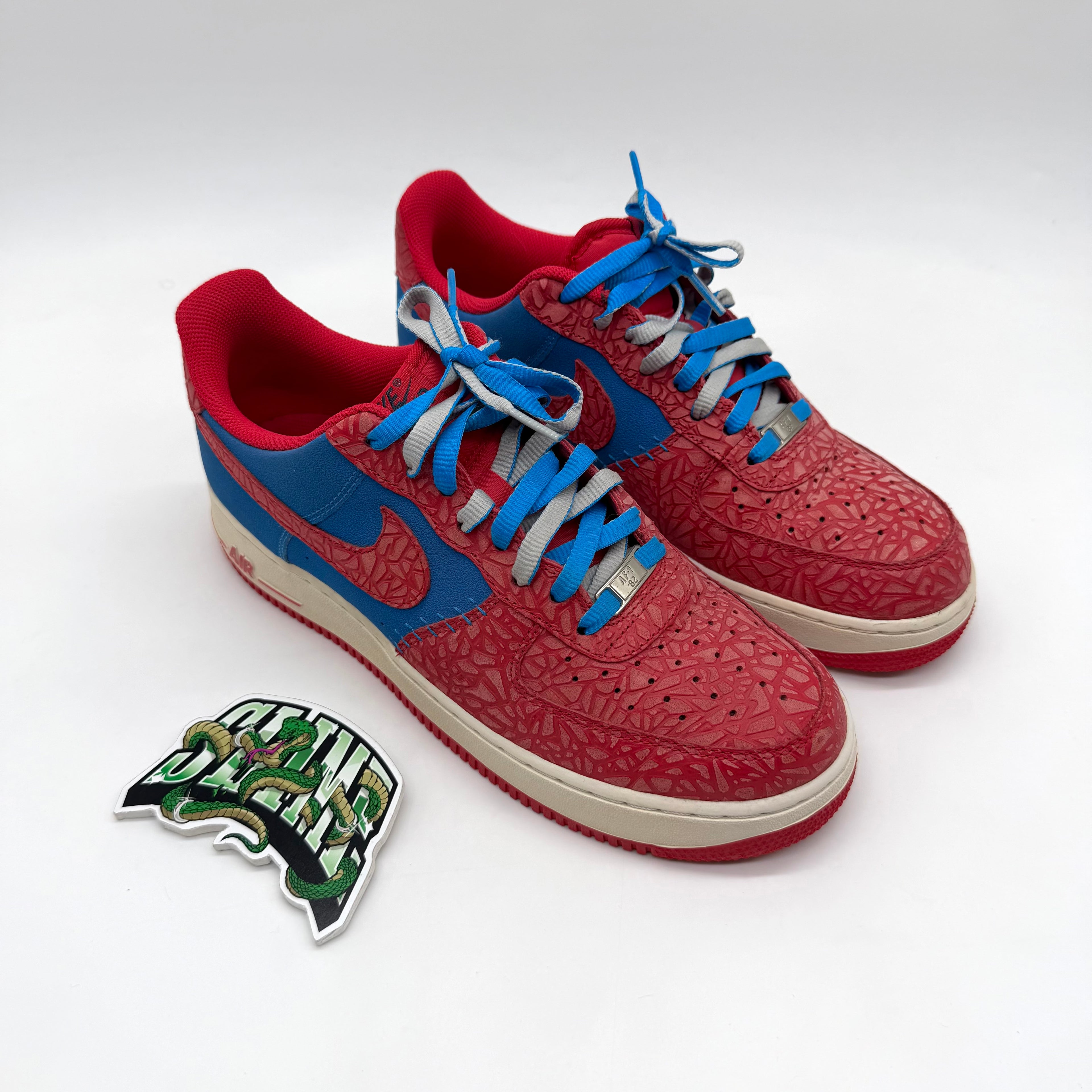 NIKE AIR FORCE 1 PHOTO BLUE HYPER RED 2013