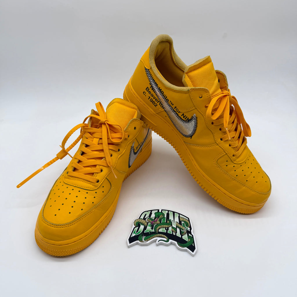 NIKE AIR FORCE 1 X OFF-WHITE UNIVERSITY GOLD ICA 2021