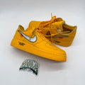 NIKE AIR FORCE 1 X OFF-WHITE UNIVERSITY GOLD ICA 2021
