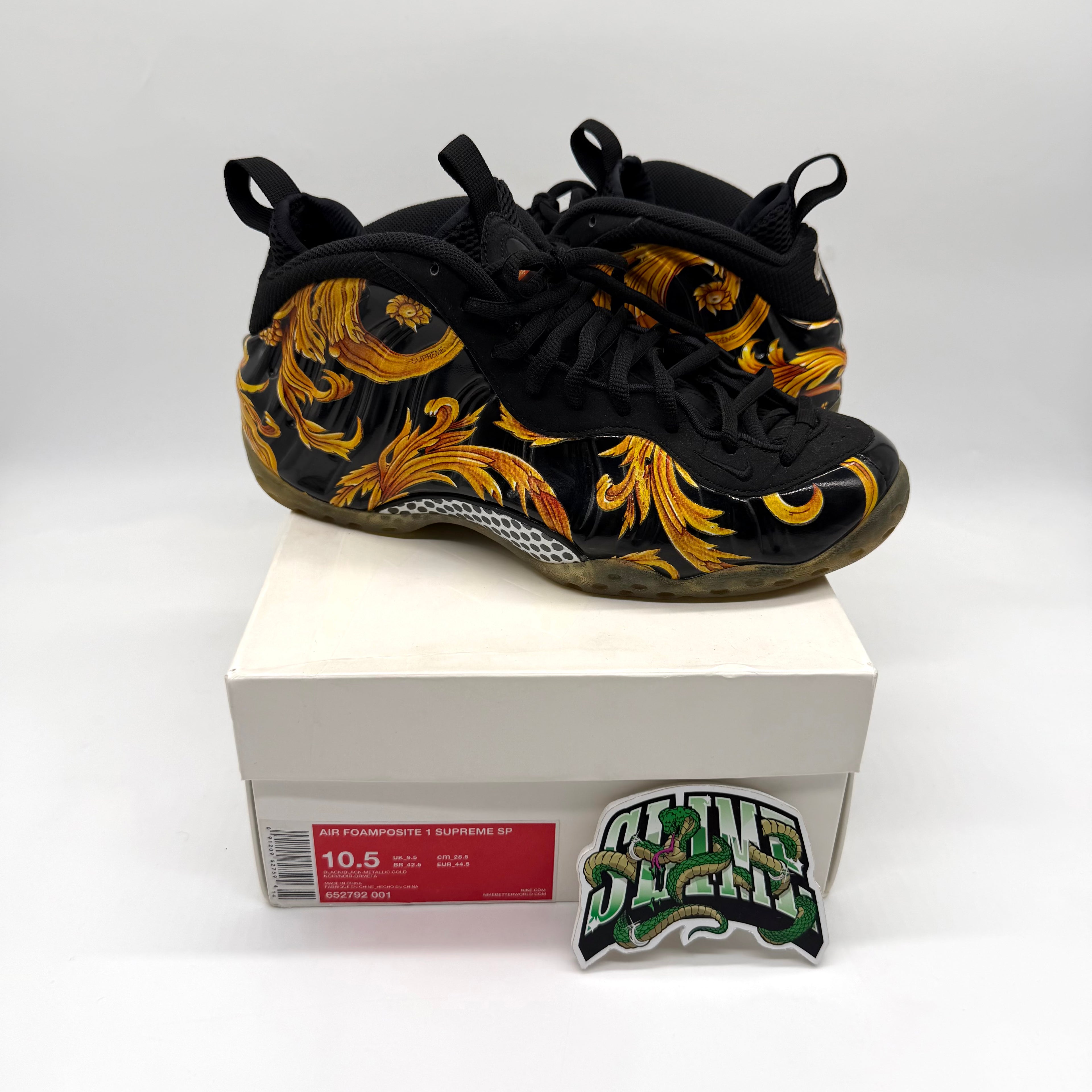 NIKE AIR FOAMPOSITE ONE X SUPREME BLACK 2014