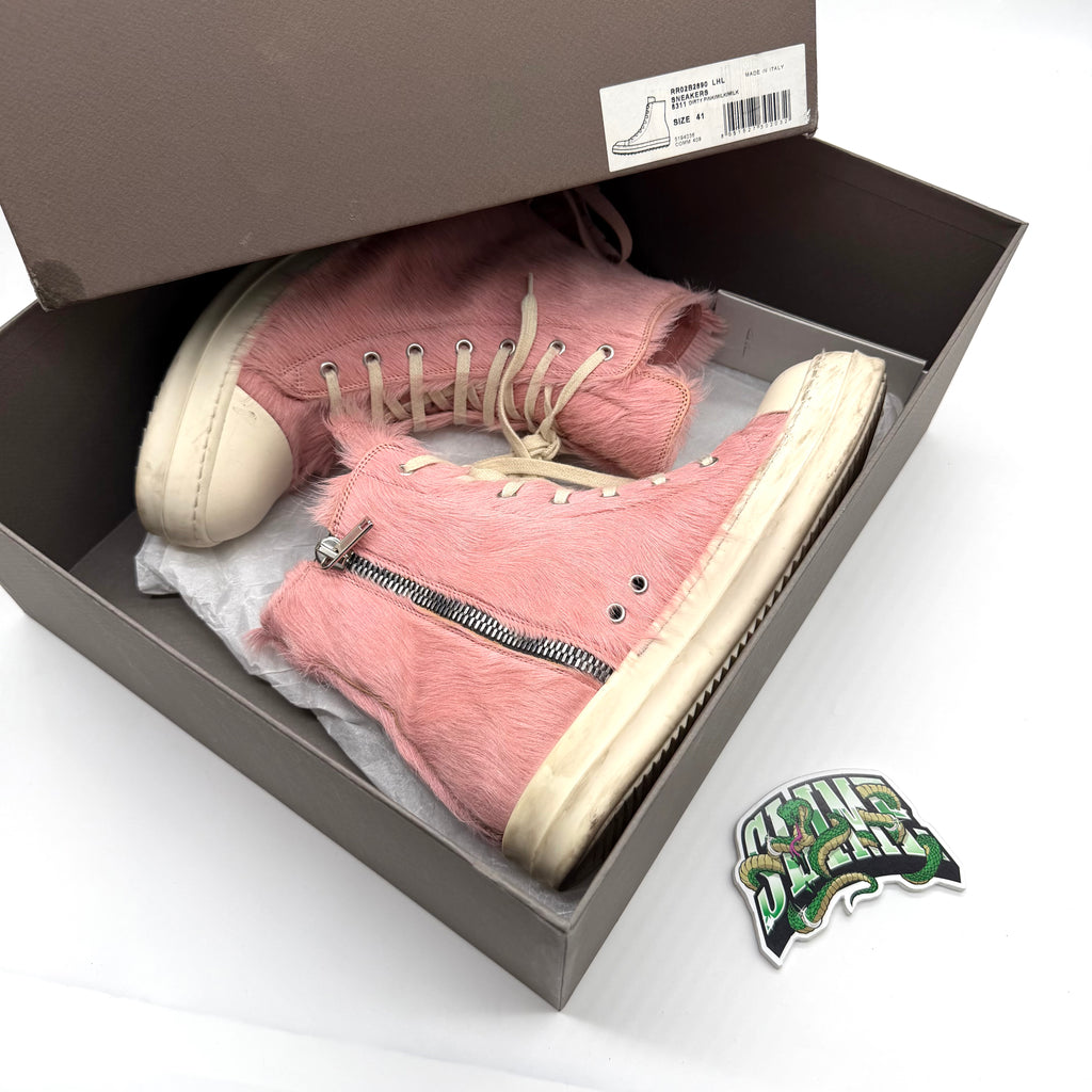 RICK OWENS RAMONES PINK FUR 2022